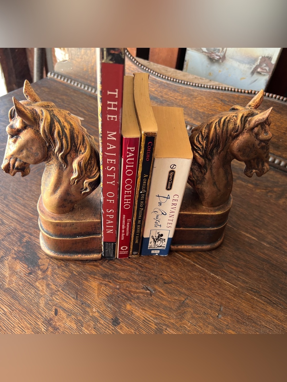 Plaster Horse Bookends - Decorative Home Accent